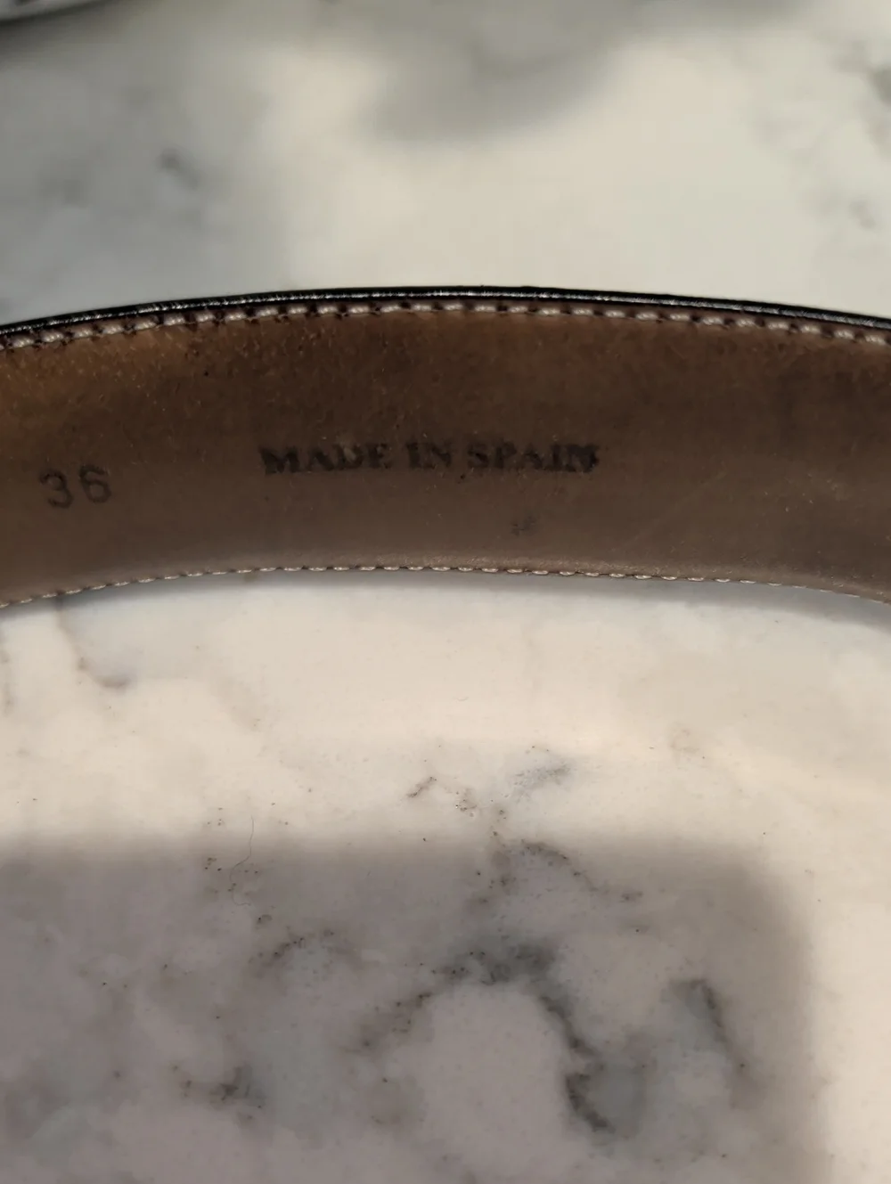 Handmade Black Leather Men's Belt with Silver Buckle